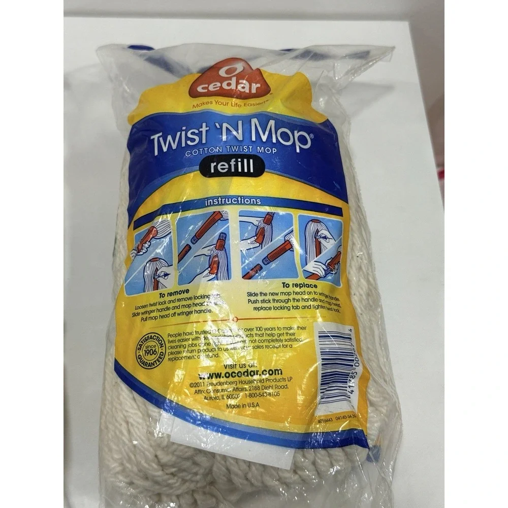 O'Cedar Twist 'N Mop Refill Head attachments 2 Count New